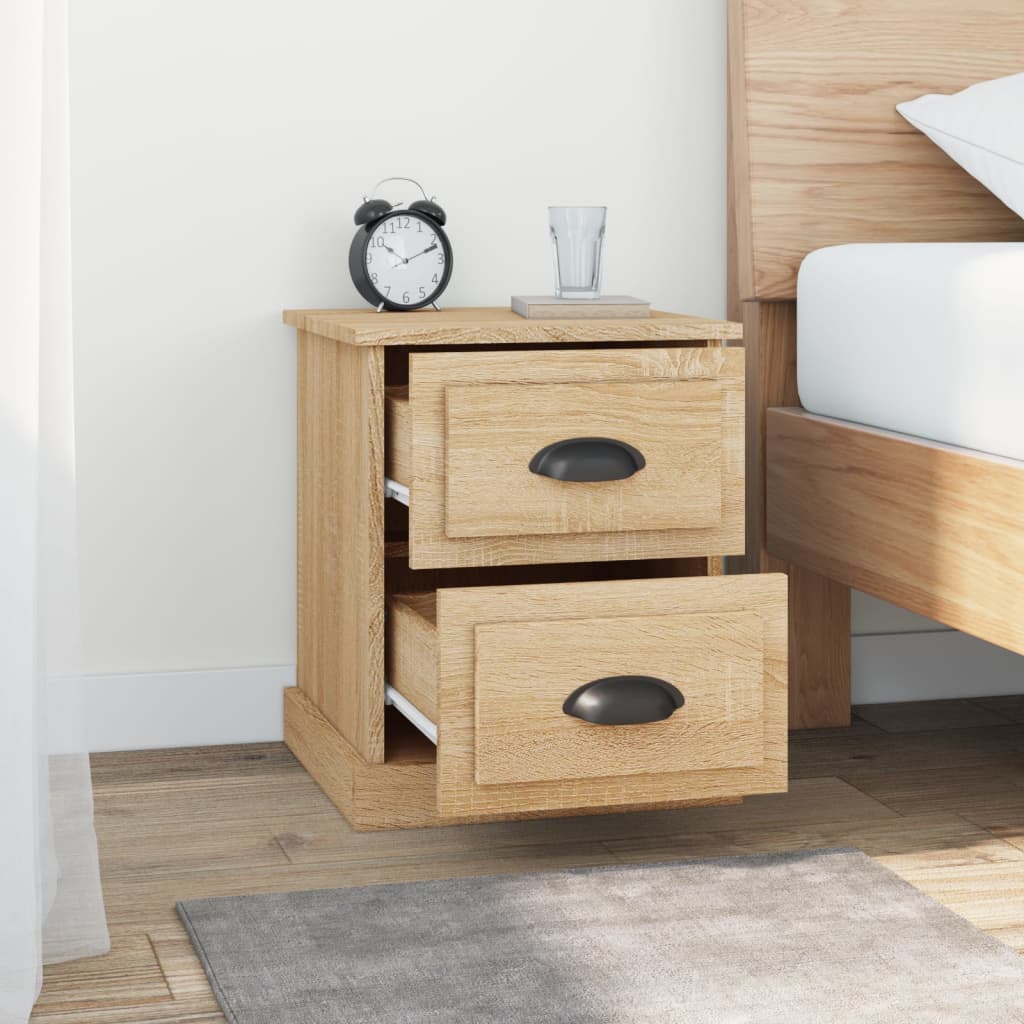 Nattbord Sonoma Eik 39X39X47,5 Cm Konstruert Tre