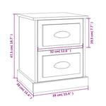 Nattbord Sonoma Eik 39X39X47,5 Cm Konstruert Tre