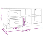 Tv-Benk Høyglans Hvit 102X35,5X47,5 Cm Konstruert Tre