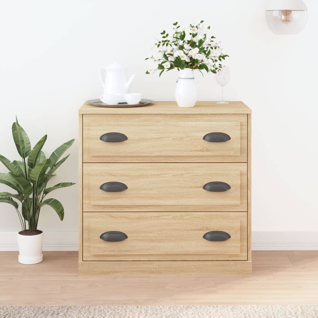 Skjenk Sonoma Eik 70X35,5X67,5 Cm Konstruert Tre