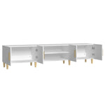 Tv-Benk Hvit 180X31,5X40 Cm Konstruert Tre