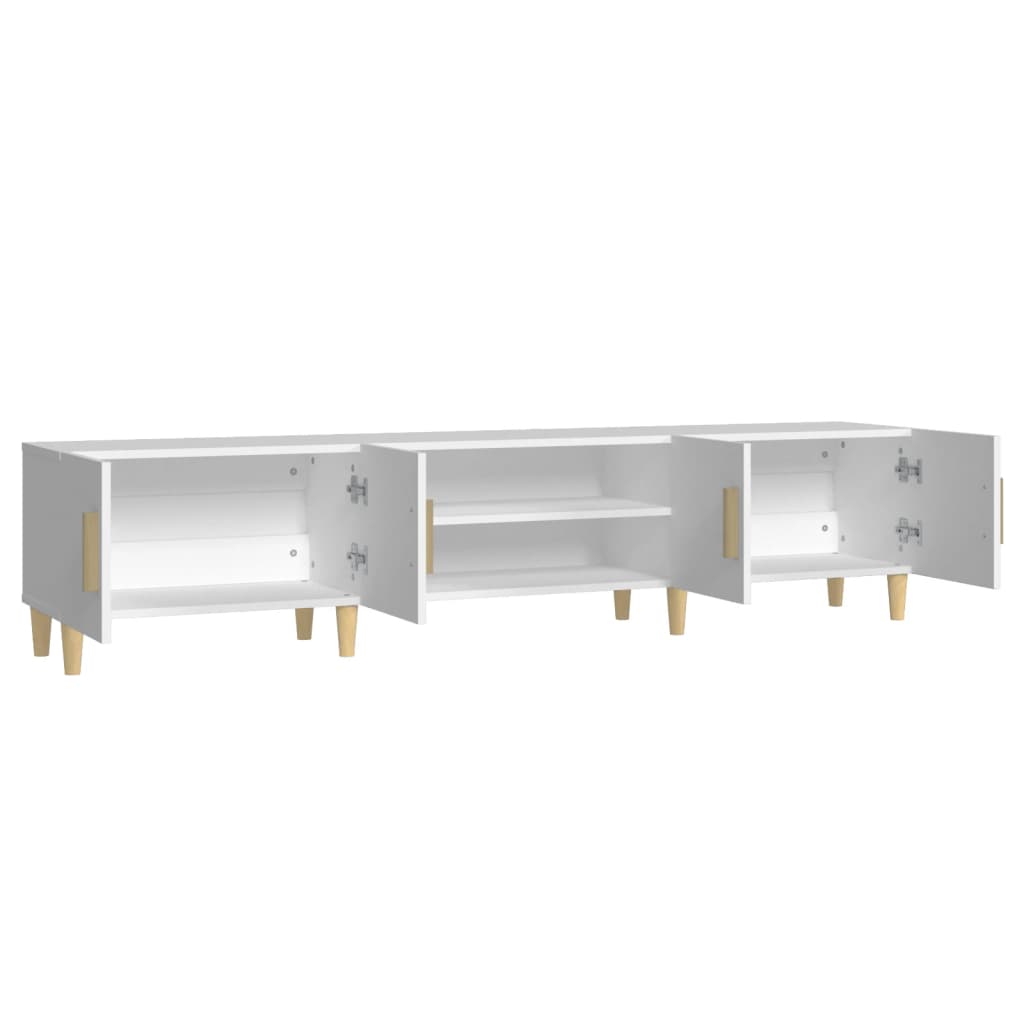 Tv-Benk Hvit 180X31,5X40 Cm Konstruert Tre