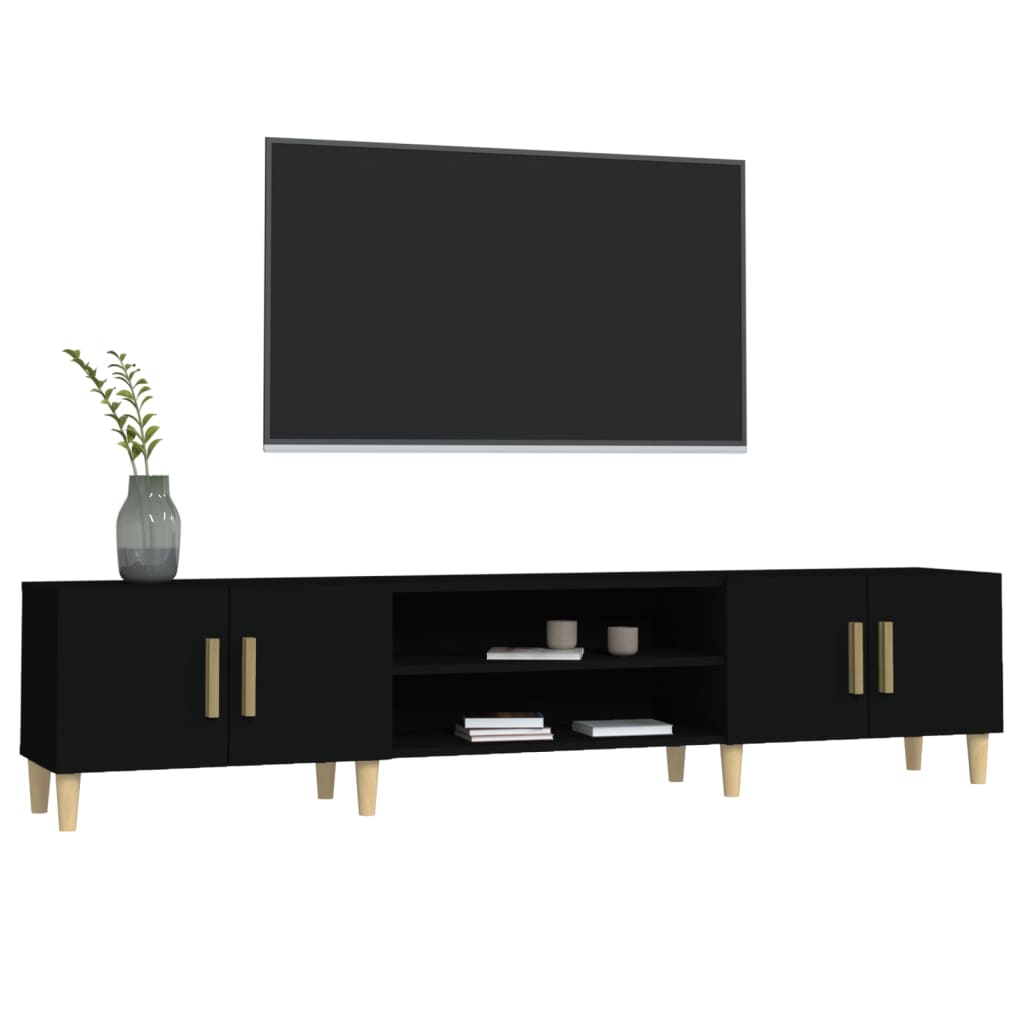 Tv-Benk Svart 180X31,5X40 Cm Konstruert Tre