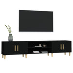 Tv-Benk Svart 180X31,5X40 Cm Konstruert Tre