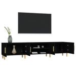 Tv-Benk Svart 180X31,5X40 Cm Konstruert Tre