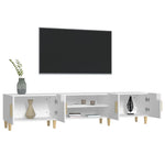 Tv-Benk Høyglans Hvit 180X31,5X40 Cm Konstruert Tre