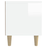 Tv-Benk Høyglans Hvit 180X31,5X40 Cm Konstruert Tre