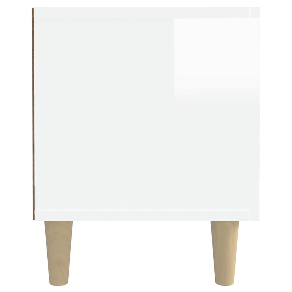 Tv-Benk Høyglans Hvit 180X31,5X40 Cm Konstruert Tre