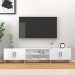 Tv-Benk Høyglans Hvit 180X31,5X40 Cm Konstruert Tre