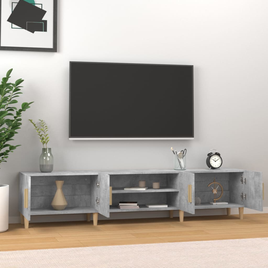 Tv-Benk Betonggrå 180X31,5X40 Cm Konstruert Tre