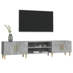 Tv-Benk Betonggrå 180X31,5X40 Cm Konstruert Tre