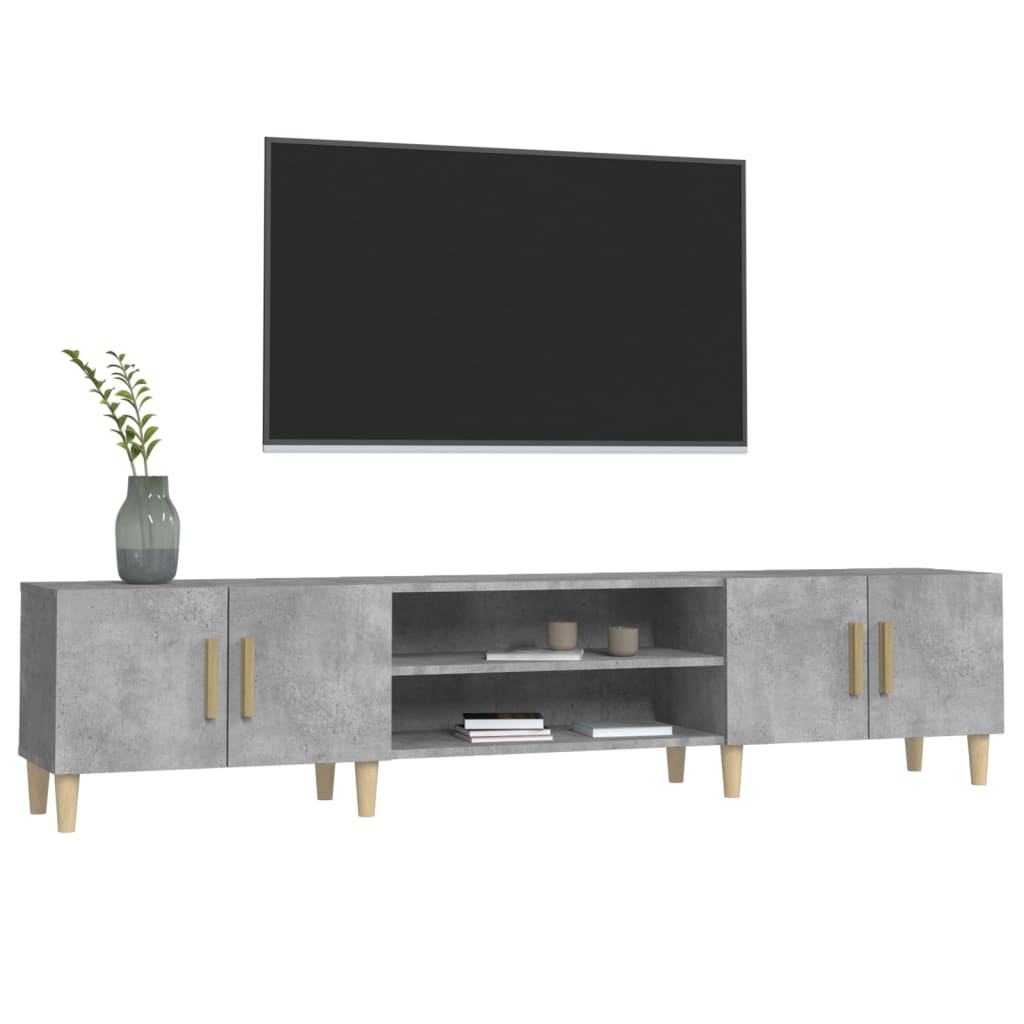 Tv-Benk Betonggrå 180X31,5X40 Cm Konstruert Tre
