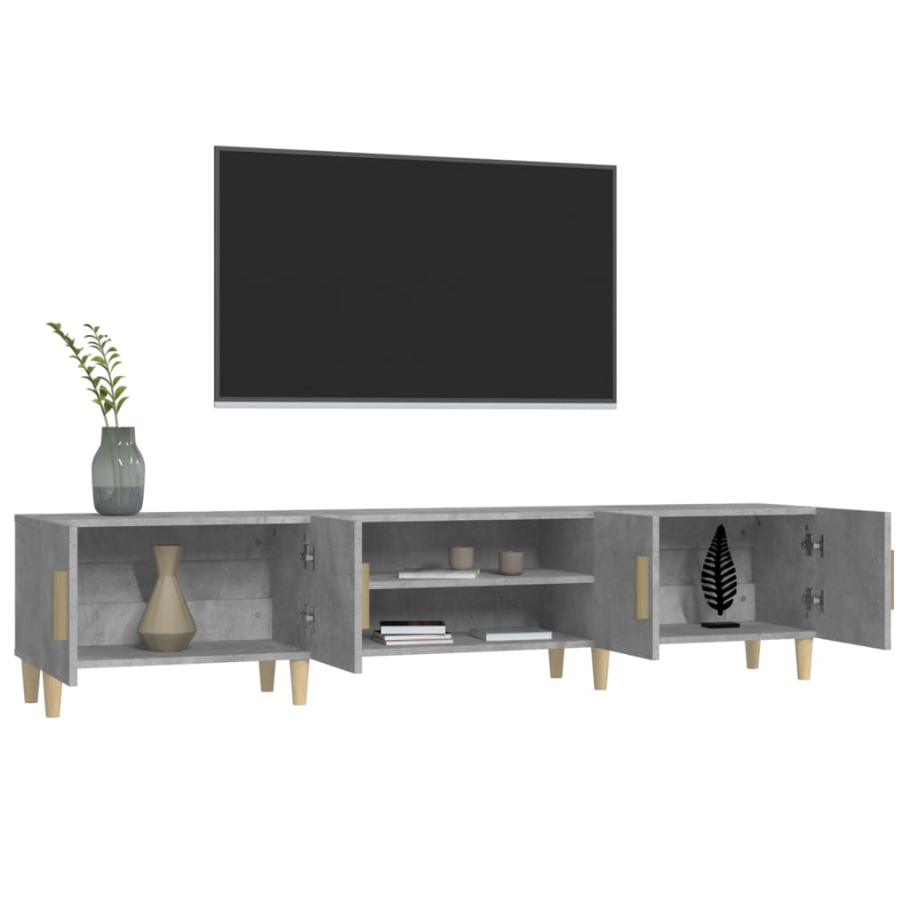 Tv-Benk Betonggrå 180X31,5X40 Cm Konstruert Tre