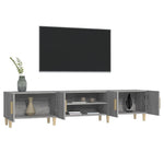 Tv-Benk Grå Sonoma 180X31,5X40 Cm Konstruert Tre