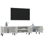 Tv-Benk Hvit 180X31,5X40 Cm Konstruert Tre