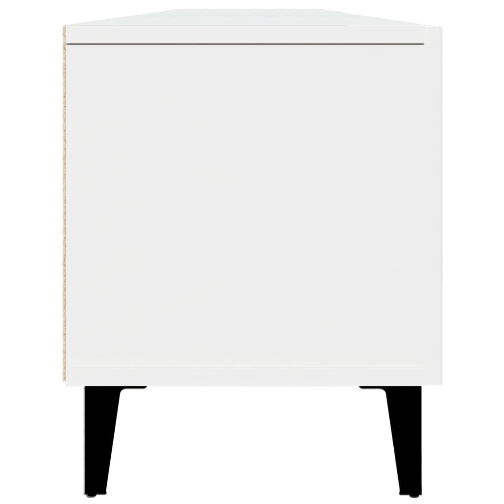 Tv-Benk Hvit 180X31,5X40 Cm Konstruert Tre