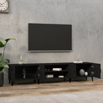 Tv-Benk Svart 180X31,5X40 Cm Konstruert Tre