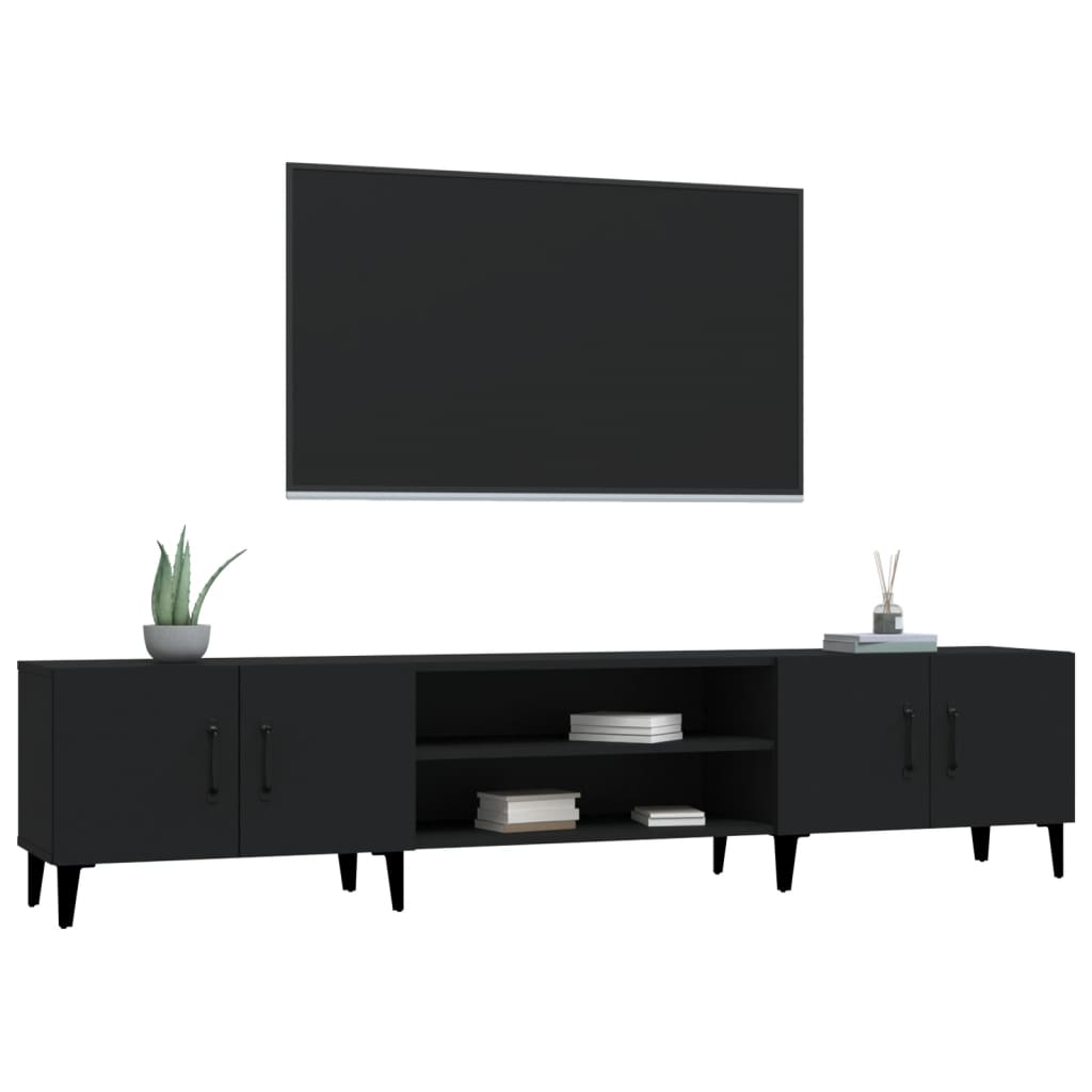 Tv-Benk Svart 180X31,5X40 Cm Konstruert Tre