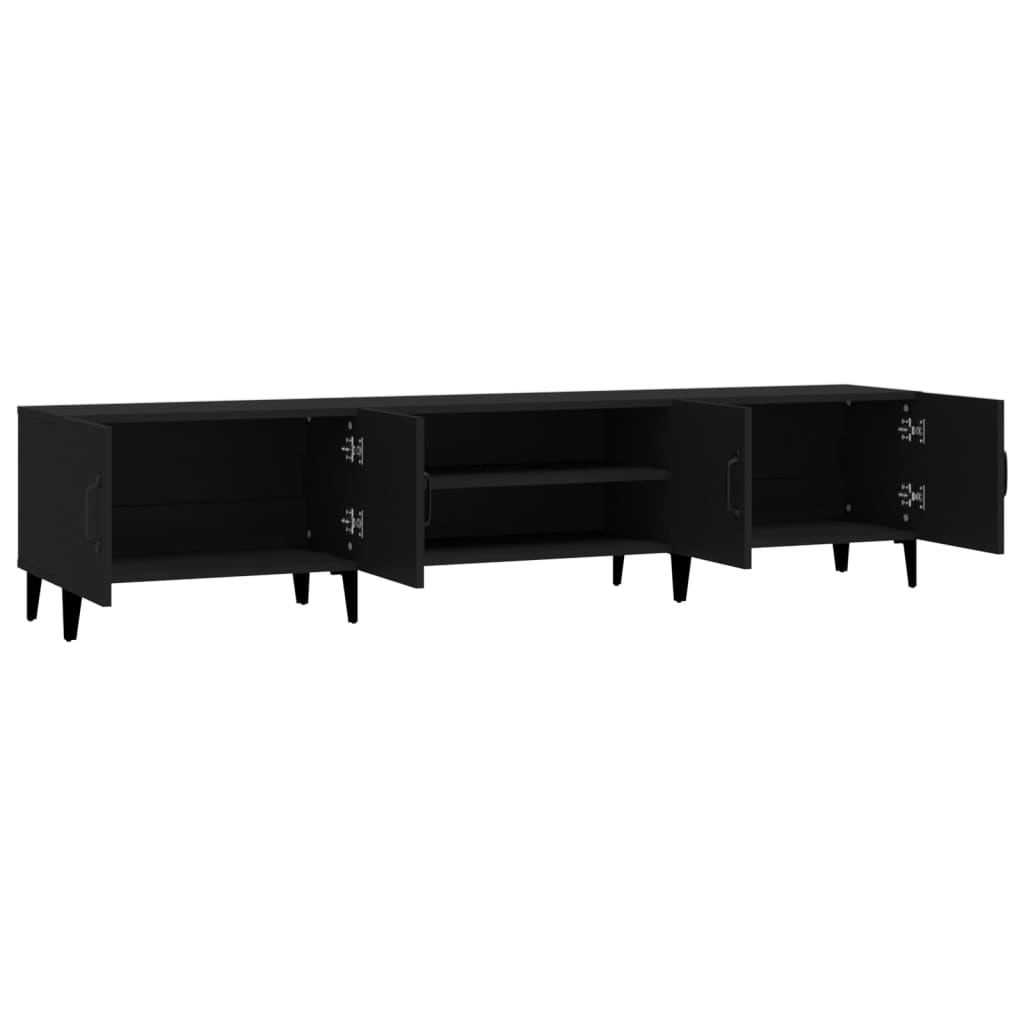 Tv-Benk Svart 180X31,5X40 Cm Konstruert Tre