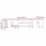 Tv-Benk Svart 180X31,5X40 Cm Konstruert Tre