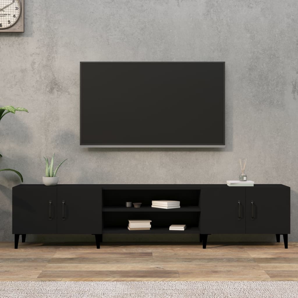 Tv-Benk Svart 180X31,5X40 Cm Konstruert Tre