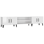 Tv-Benk Høyglans Hvit 180X31,5X40 Cm Konstruert Tre