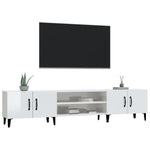 Tv-Benk Høyglans Hvit 180X31,5X40 Cm Konstruert Tre