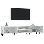 Tv-Benk Høyglans Hvit 180X31,5X40 Cm Konstruert Tre