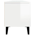 Tv-Benk Høyglans Hvit 180X31,5X40 Cm Konstruert Tre