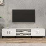 Tv-Benk Høyglans Hvit 180X31,5X40 Cm Konstruert Tre