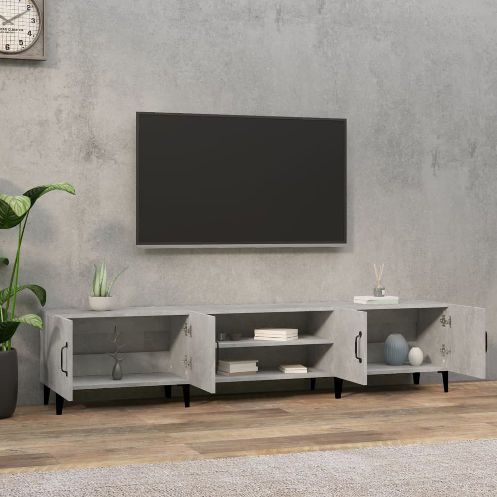 Tv-Benk Betonggrå 180X31,5X40 Cm Konstruert Tre