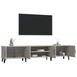 Tv-Benk Betonggrå 180X31,5X40 Cm Konstruert Tre