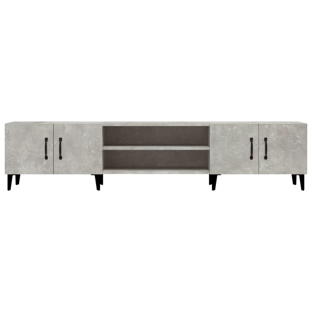 Tv-Benk Betonggrå 180X31,5X40 Cm Konstruert Tre