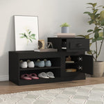 Skoskap Svart 100X42X60 Cm Konstruert Tre