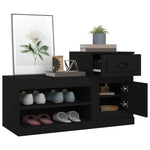 Skoskap Svart 100X42X60 Cm Konstruert Tre