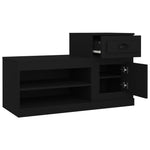 Skoskap Svart 100X42X60 Cm Konstruert Tre