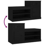 Skoskap Svart 100X42X60 Cm Konstruert Tre