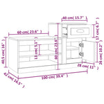 Skoskap Svart 100X42X60 Cm Konstruert Tre