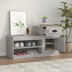 Skoskap Betonggrå 100X42X60 Cm Konstruert Tre