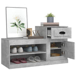 Skoskap Betonggrå 100X42X60 Cm Konstruert Tre