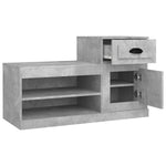 Skoskap Betonggrå 100X42X60 Cm Konstruert Tre