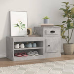 Skoskap Betonggrå 100X42X60 Cm Konstruert Tre