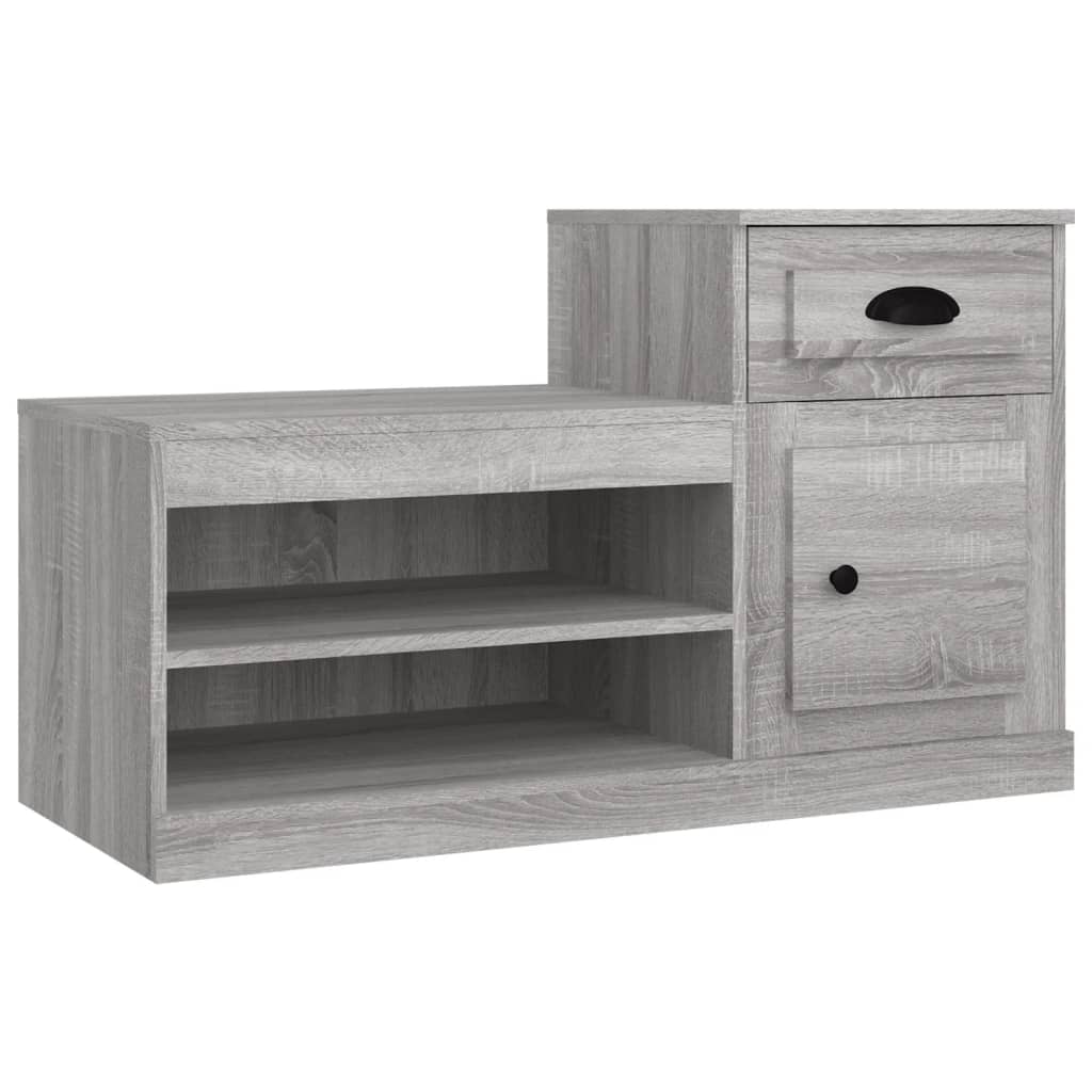 Skoskap Grå Sonoma 100X42X60 Cm Konstruert Tre