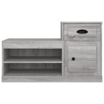Skoskap Grå Sonoma 100X42X60 Cm Konstruert Tre