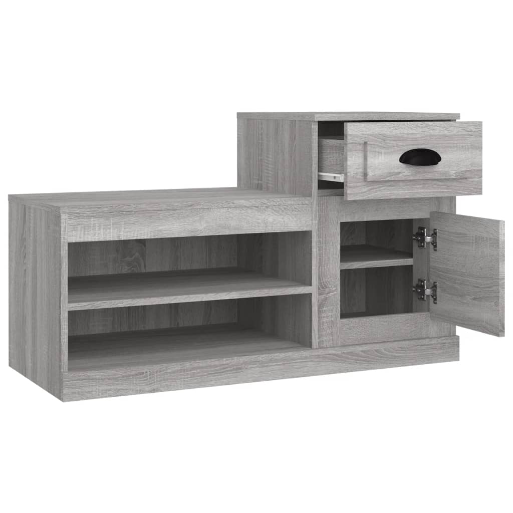 Skoskap Grå Sonoma 100X42X60 Cm Konstruert Tre