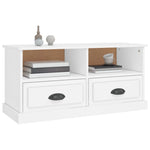 Tv-Benk Hvit 93X35,5X45 Cm Konstruert Tre