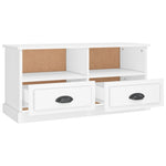 Tv-Benk Hvit 93X35,5X45 Cm Konstruert Tre