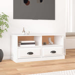 Tv-Benk Hvit 93X35,5X45 Cm Konstruert Tre