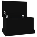 Oppbevaringsboks Svart 50X30X28 Cm Konstruert Tre
