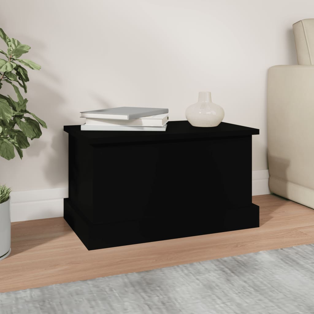 Oppbevaringsboks Svart 50X30X28 Cm Konstruert Tre